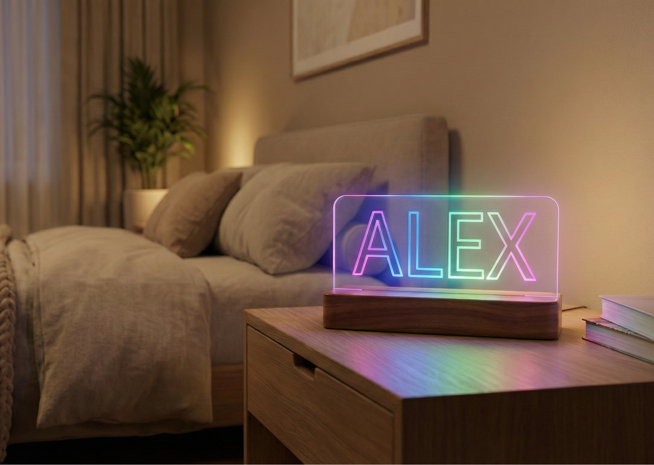 Custom Name RGB LED Light